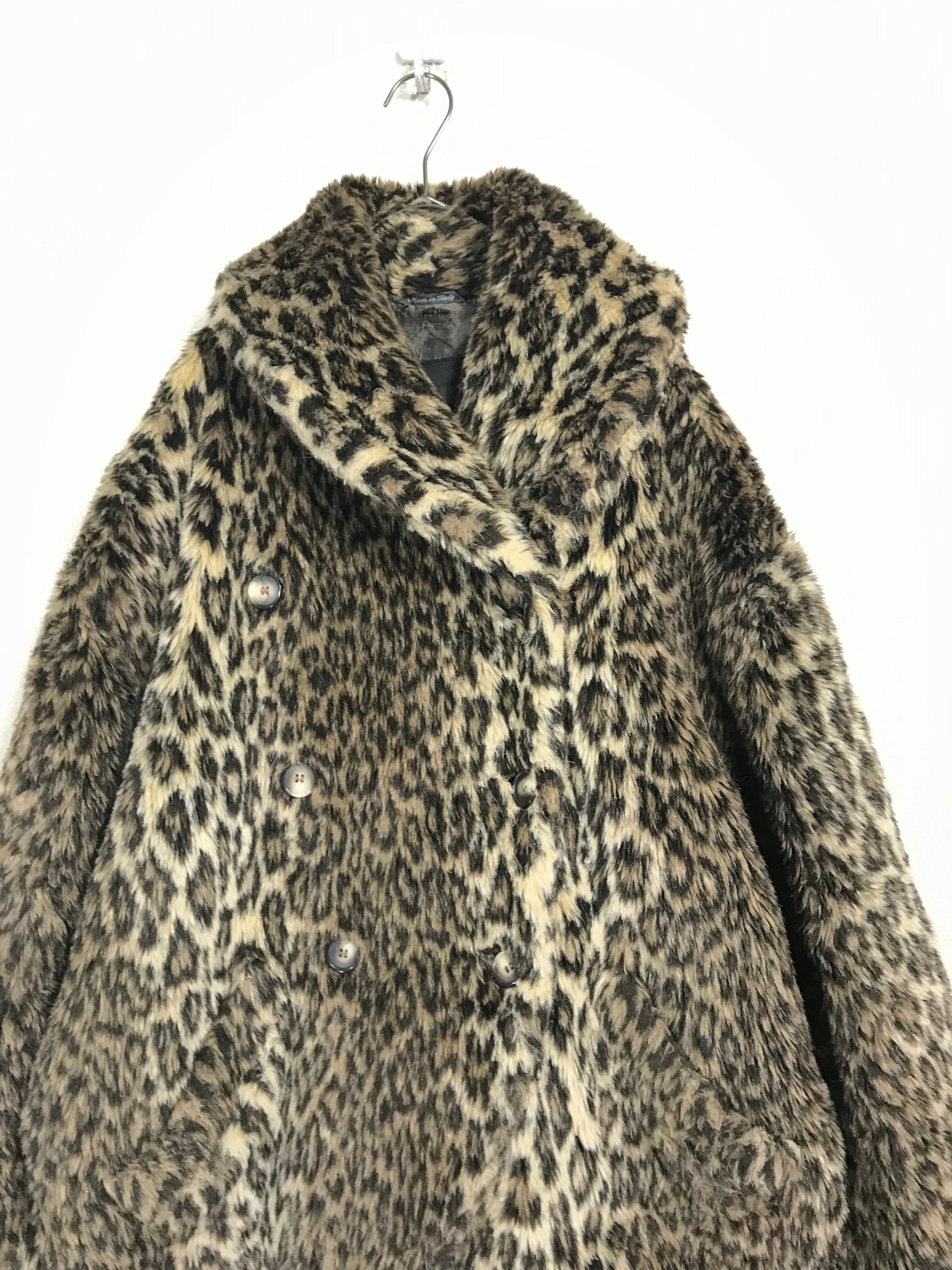 animal pattern faux-fur jacket