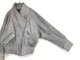 gray-brown color leather blouson