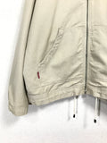 cotton denim-like fabric zip up hooded jacket