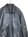 French Air Force leather zip-up jacket