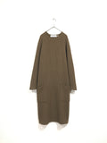 cashmere/wool ribbed knit dress