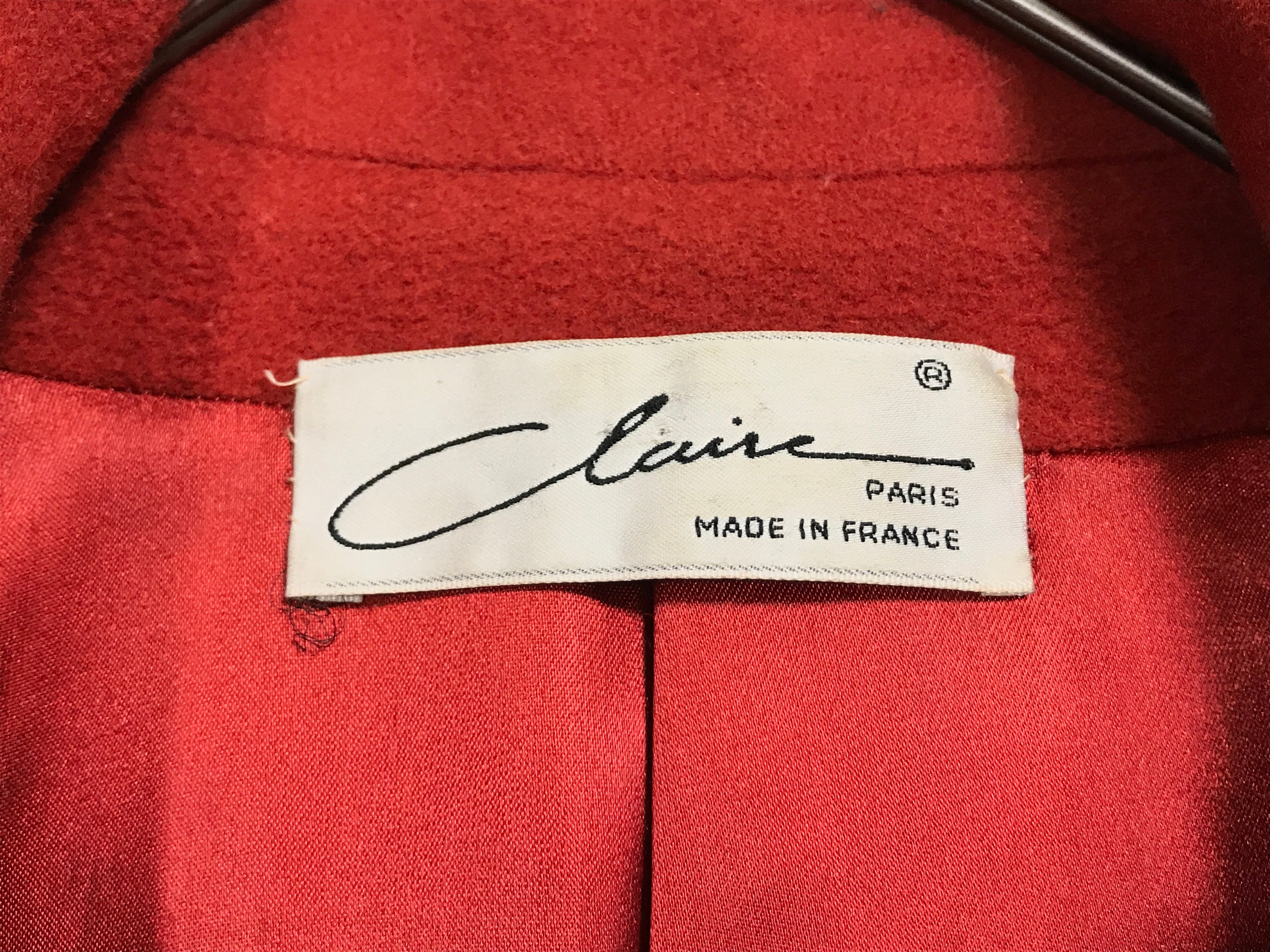 French made wool double breasted coat