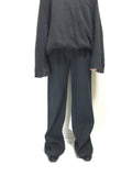 French made wool tuck baggy trouser