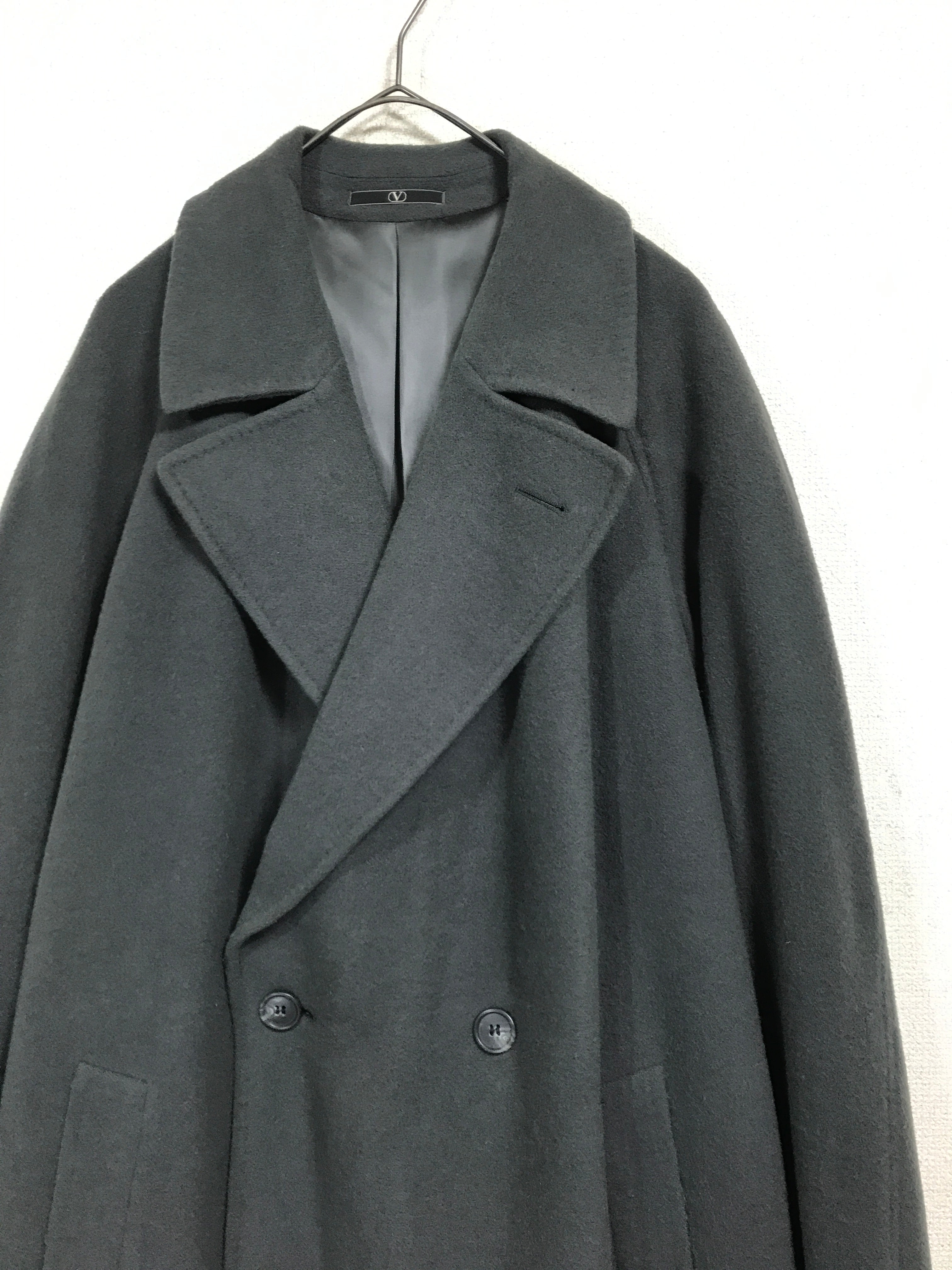 80’s Valentino wool/cashmere double breasted chesterfield coat