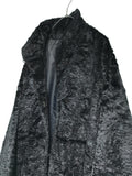 faux fur stand collar coat