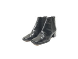 ANN KLEIN square toe leather side gore boots