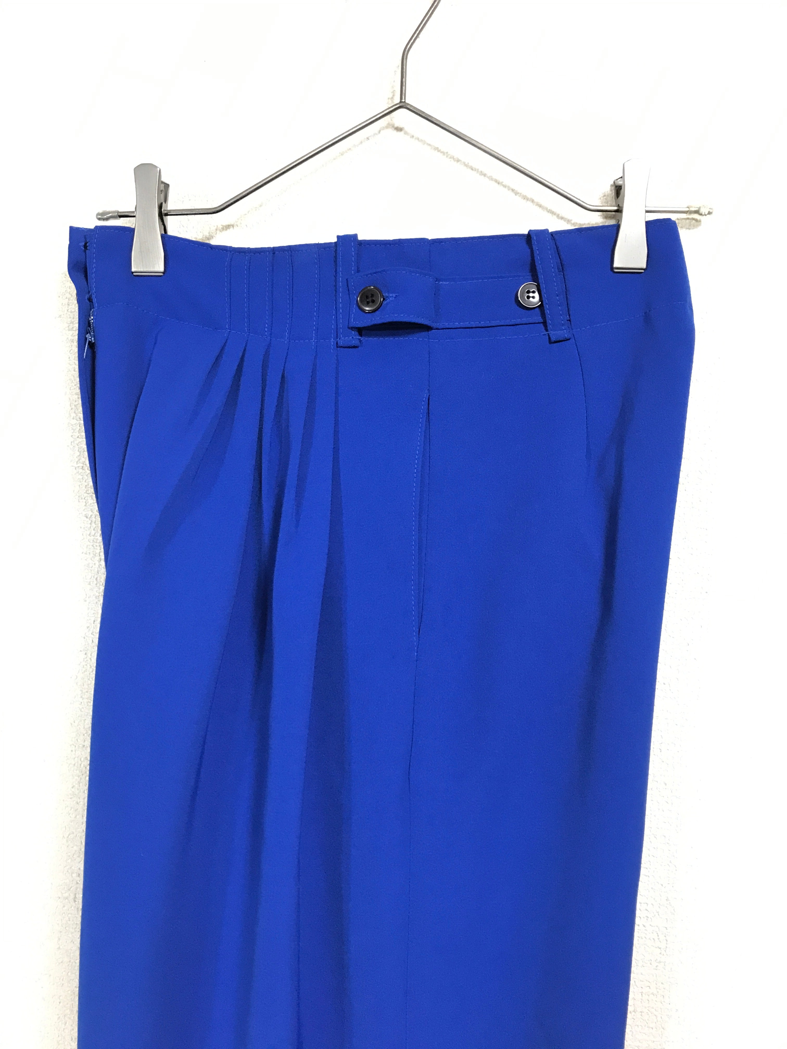vivid blue 6 tuck trouser