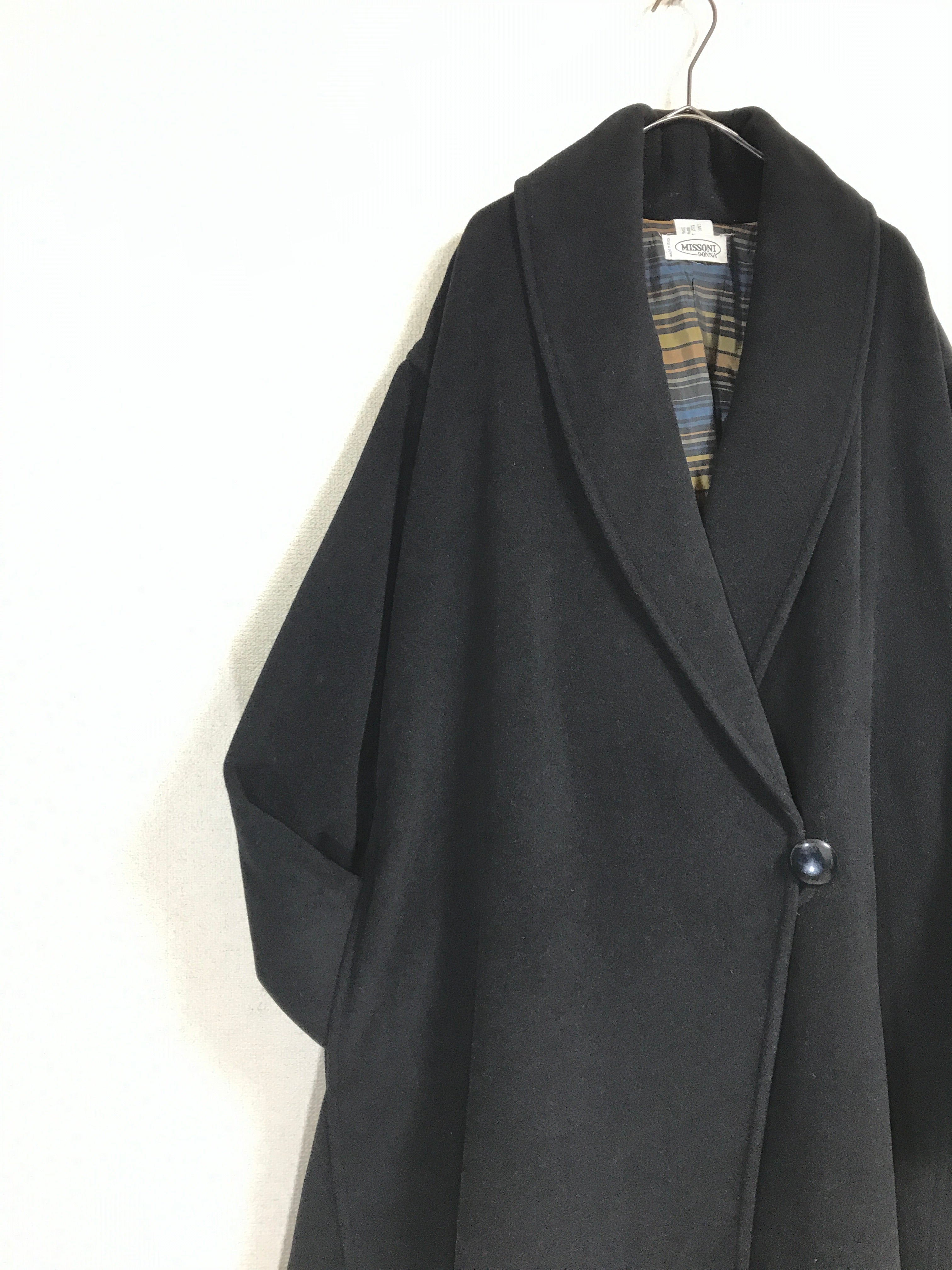 80’s Missoni wool/cashmere double breasted shawl collar coat