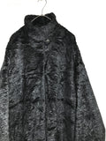faux fur stand collar coat