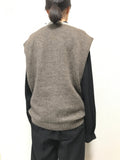 mohair panel design knit vest