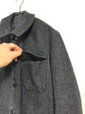 vintage French-Work wool herringbone work jacket