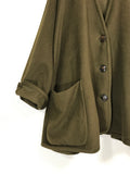 80’s ESCADA wool/cashmere collarless cape coat