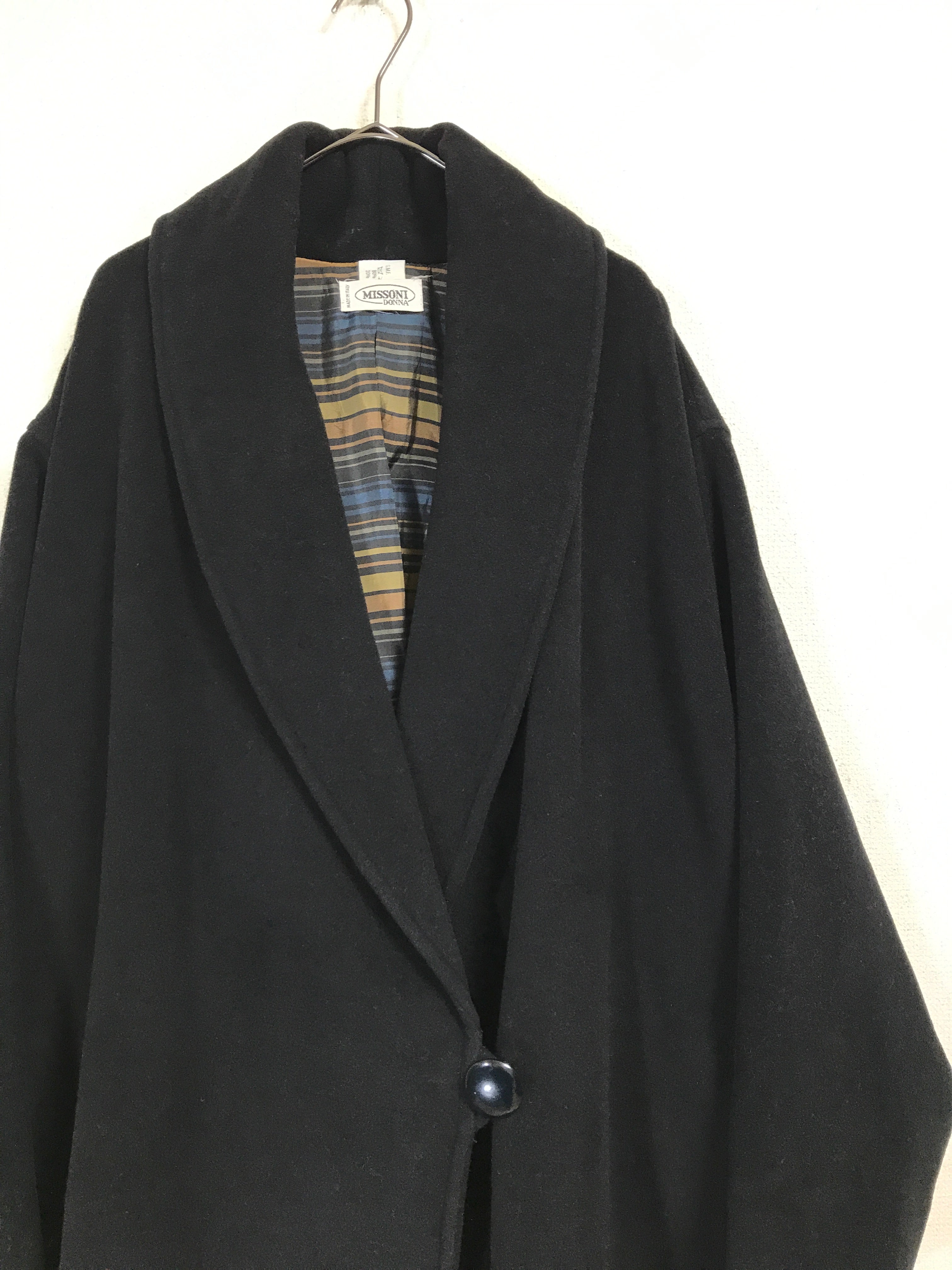 80’s Missoni wool/cashmere double breasted shawl collar coat
