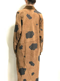 suede abstract pattern pullover dress
