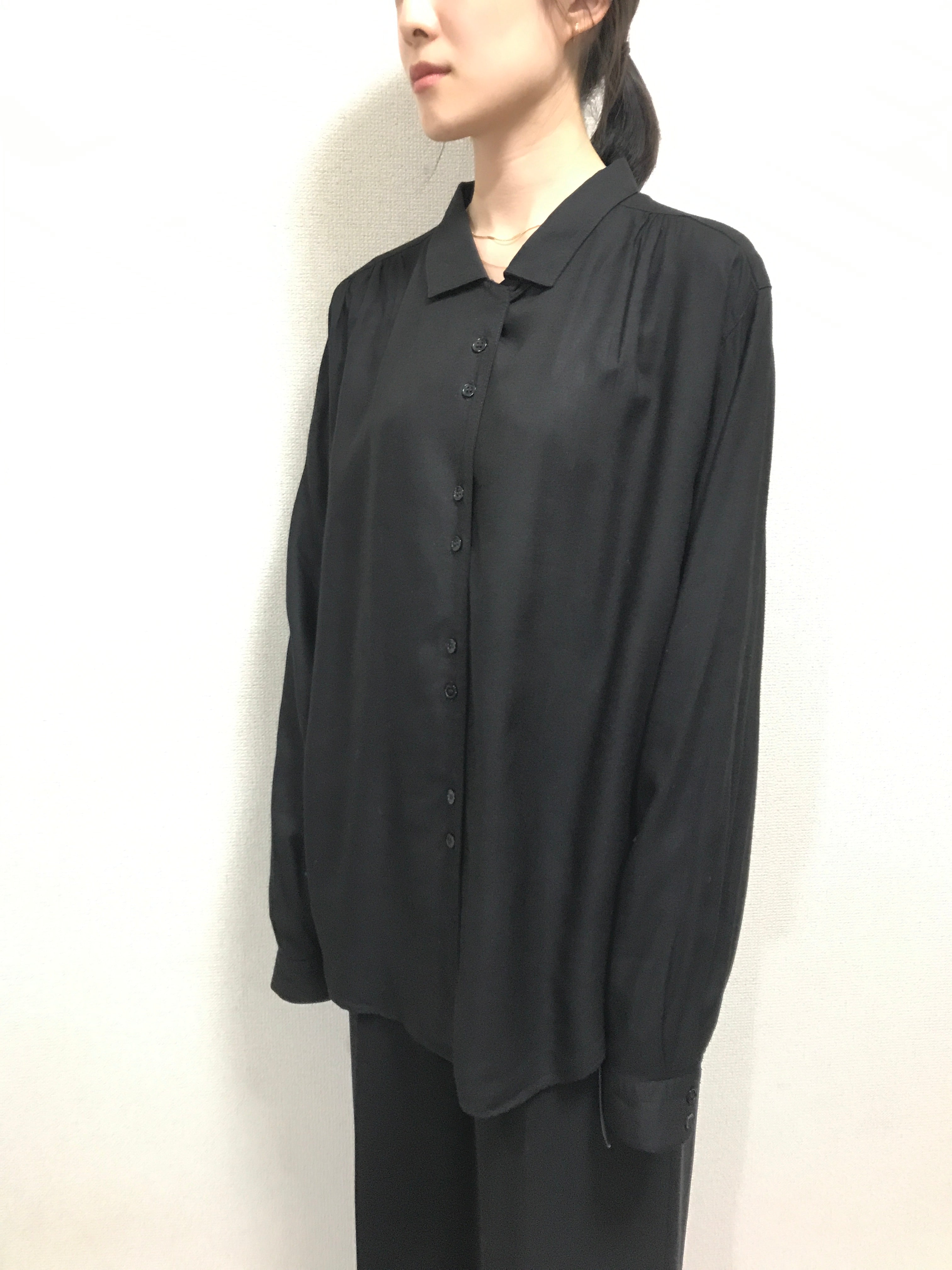 rayon pleated front blouse