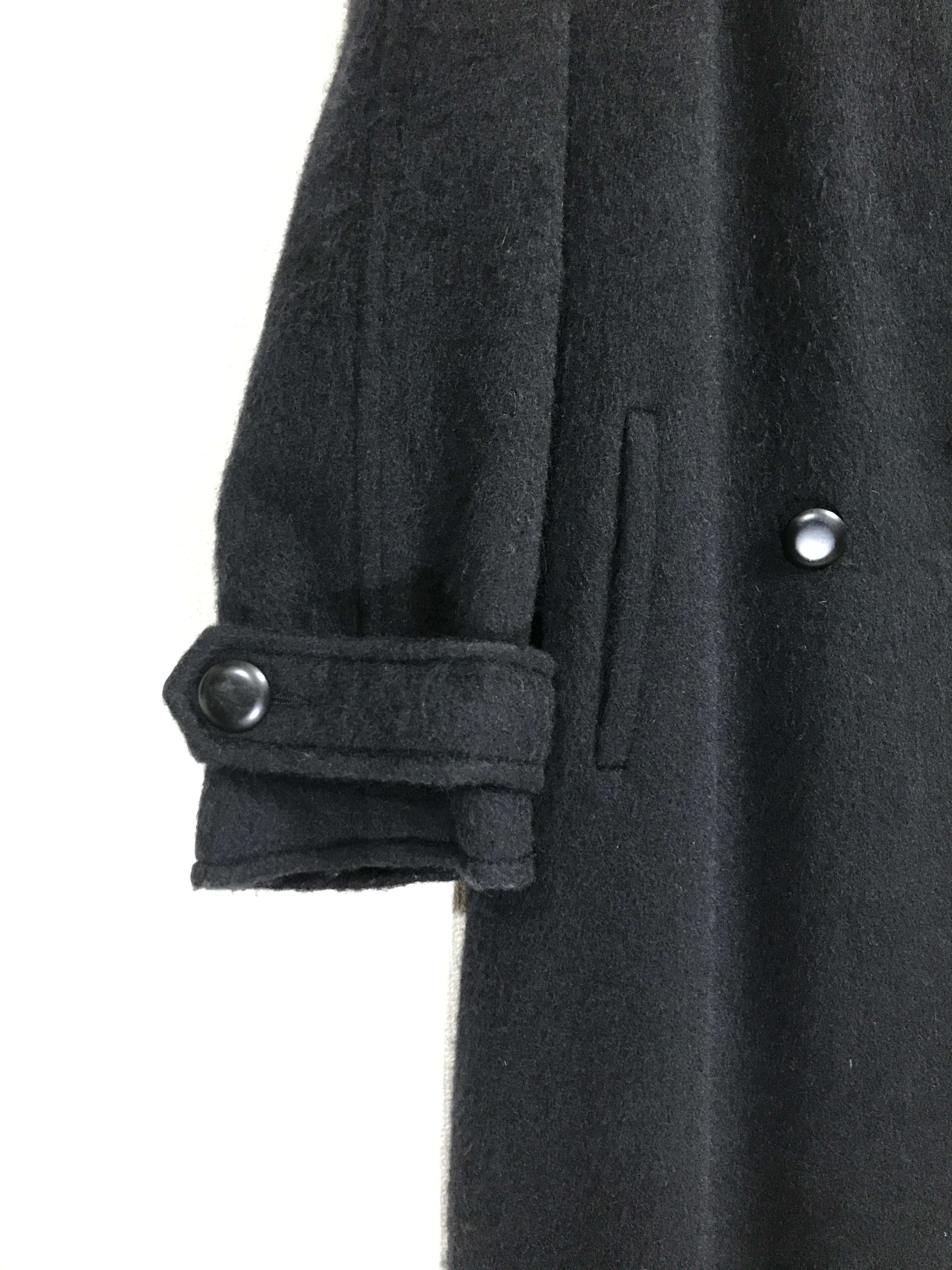 wool double breasted stand collar coat