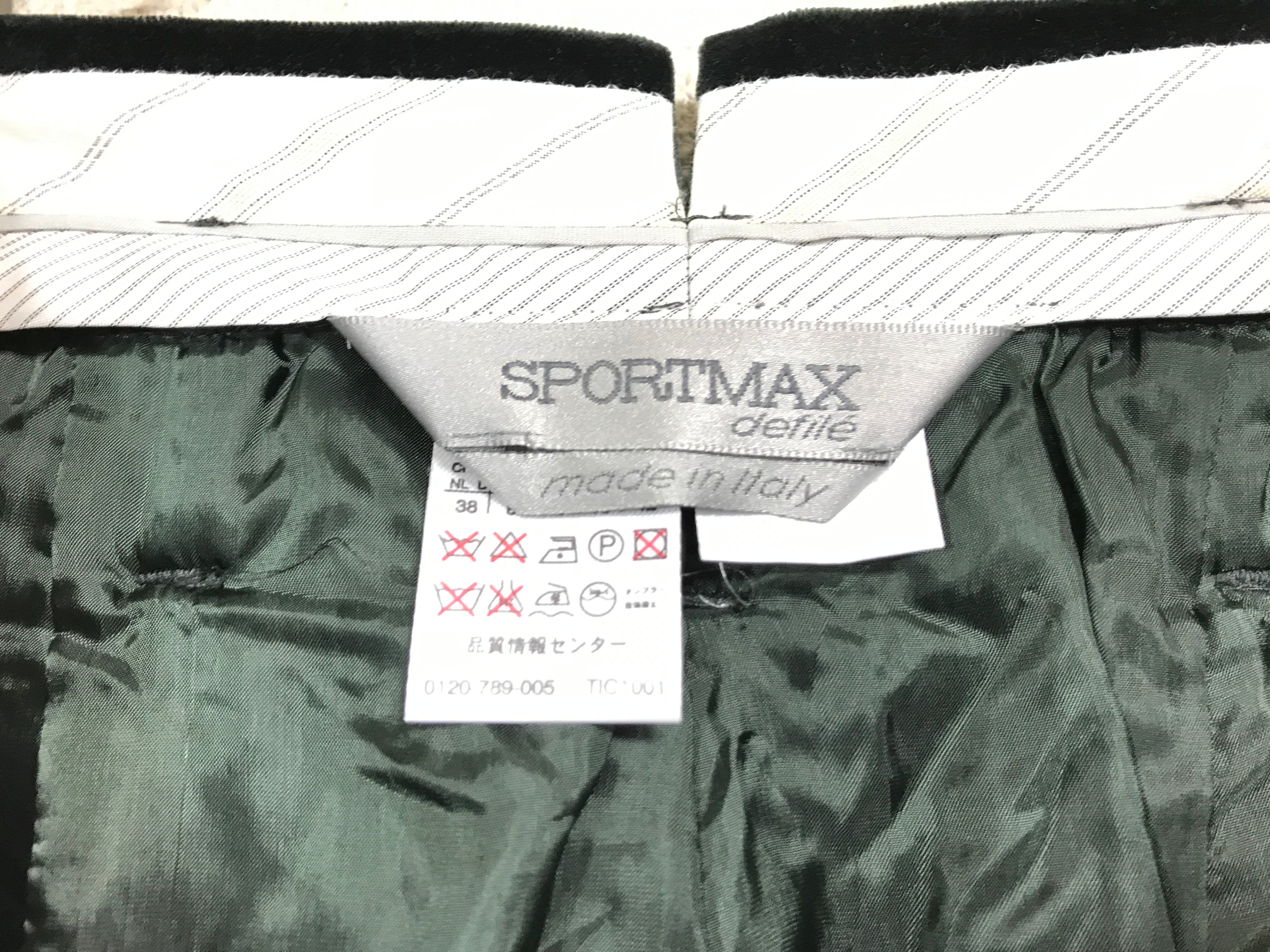 SPORTMAX cotton velvet baggy trouser